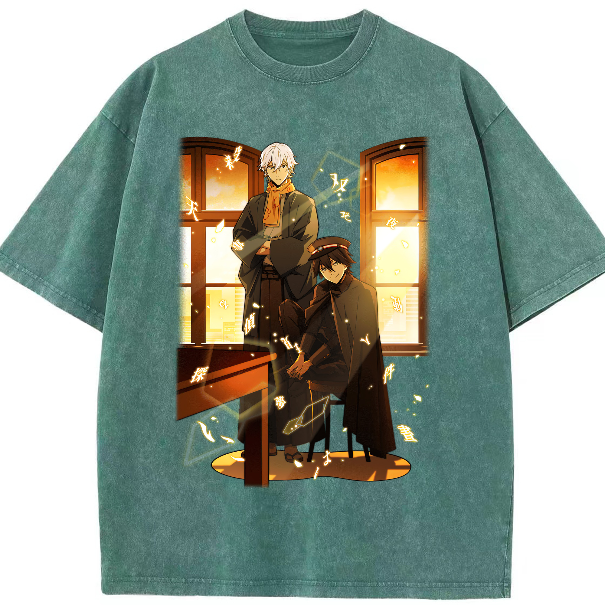 （画像用） 文豪ストレイドッグス Bungo Stray Dogs 綿100% ヴィンテージ風 半袖Tシャツ（フロントプリント）